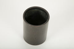 Chinese Bronze Brush Pot With Silver Wire Inlay