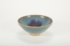 Chinese Junyao Pottery Bowl with Lavender Splash on Turquoise Ground