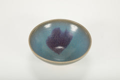 Chinese Junyao Pottery Bowl with Lavender Splash on Turquoise Ground
