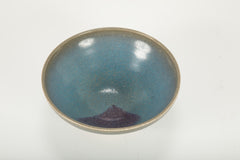 Chinese Junyao Pottery Bowl with Lavender Splash on Turquoise Ground