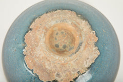 Chinese Junyao Pottery Bowl with Lavender Splash on Turquoise Ground