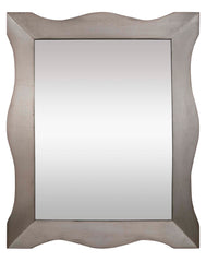 Monumental Italian Mid Century Modern Silver Gilt Wall Mirror