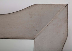 Monumental Italian Mid Century Modern Silver Gilt Wall Mirror