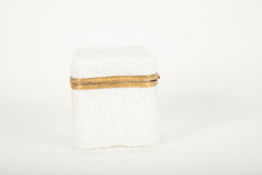 Antique Opaline Glass French Box of Serpentine Shape