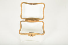 Antique Opaline Glass French Box of Serpentine Shape