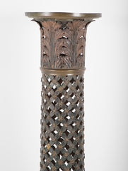 French Painted and Gilt Tole Column with Corinthian Capital