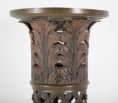 French Painted and Gilt Tole Column with Corinthian Capital