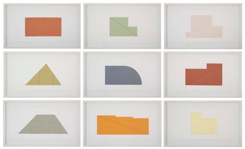 Complete Portfolio of Prints-Multiple Panel Paint 1973-1976, Edition B by Robert Mangold