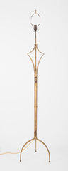 French Mid-Century Gilt Iron Floor Lamp