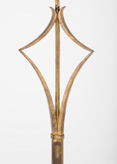 French Mid-Century Gilt Iron Floor Lamp