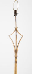 French Mid-Century Gilt Iron Floor Lamp