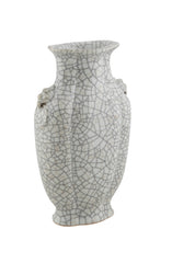 Chinese Crackle Porcelain Vase of Lobbed Shape