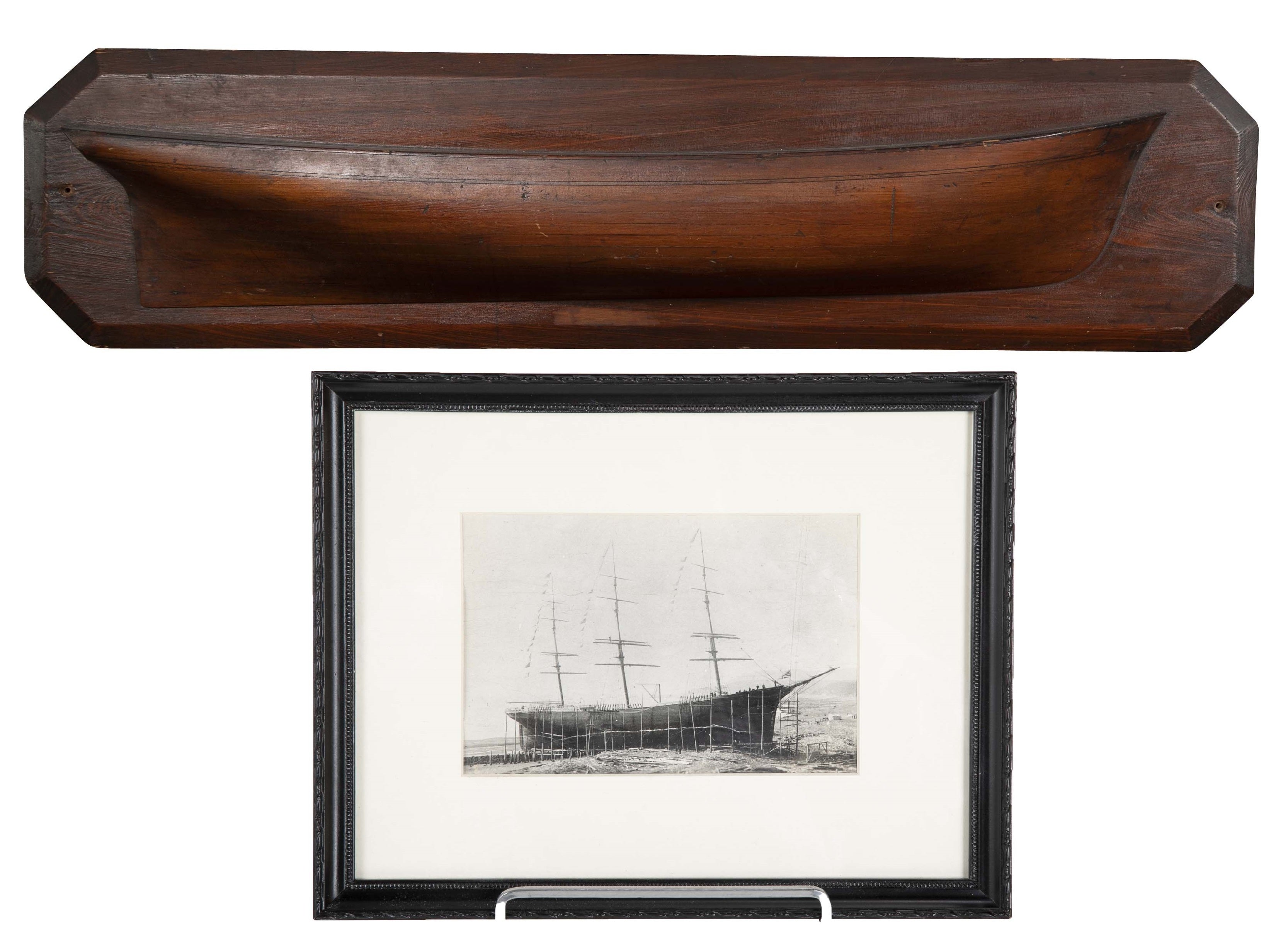 Mounted Builder's Half Hull Model of the Ship "George T. Hay"