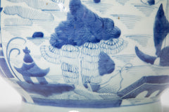 Pair of Chinese Canton Blue & White Cachepots