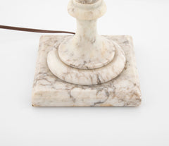 Classical Pair of Alabaster Urn Form Lamps