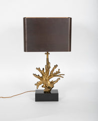 Coral Form Lamp With Marble Base