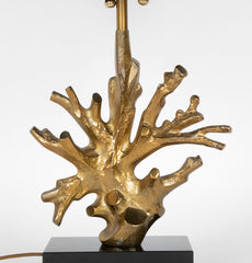 Coral Form Lamp With Marble Base