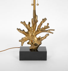 Coral Form Lamp With Marble Base