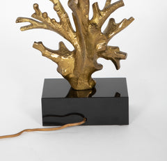 Coral Form Lamp With Marble Base