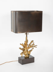 Coral Form Lamp on Bronze Base