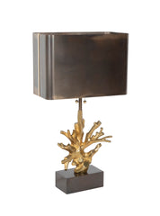 Coral Form Lamp on Bronze Base