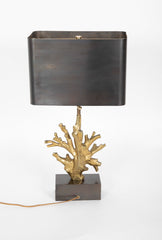 Coral Form Lamp on Bronze Base