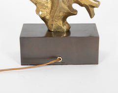 Coral Form Lamp on Bronze Base