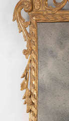 Pair of Italian Gilt & Intricately Carved Neoclassical Mirrors