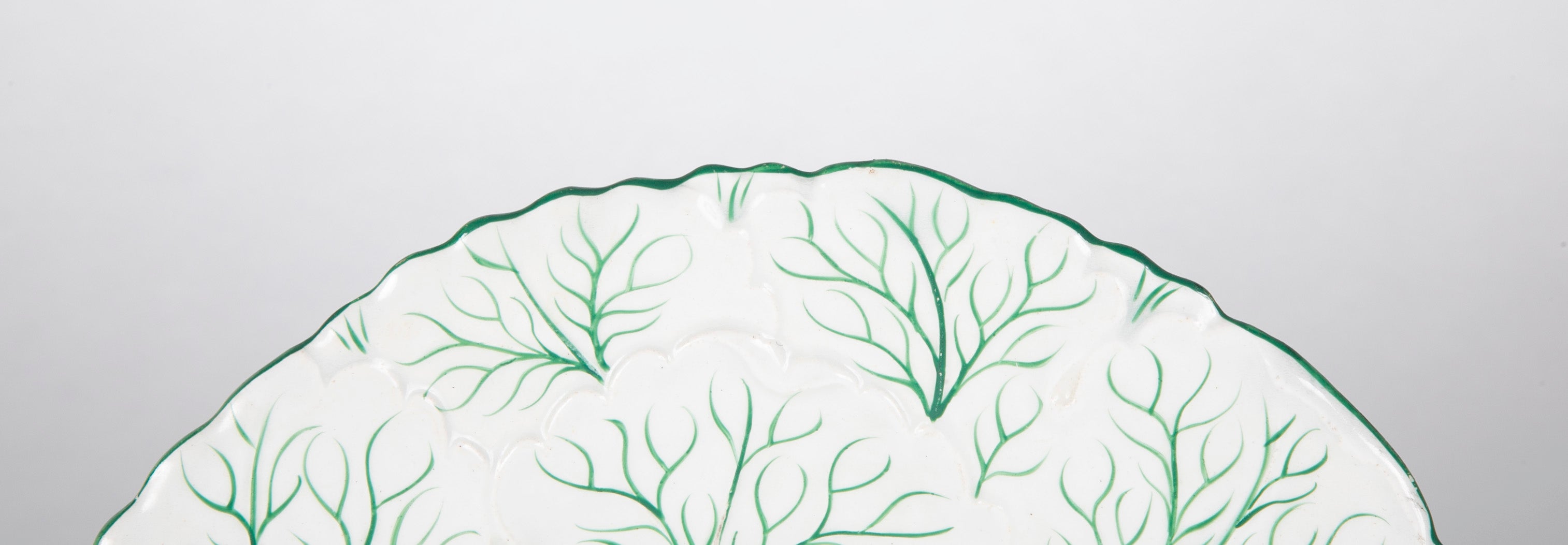 19th Century Continental Cabbage Ware Plate
