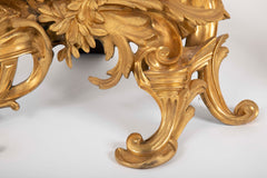 Fabulous Pair of 19th Century Louis XV Style D'ore Bronze Chenets/Andirons