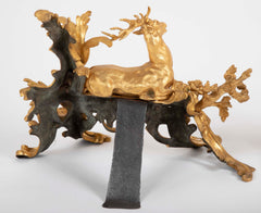 Fabulous Pair of 19th Century Louis XV Style D'ore Bronze Chenets/Andirons