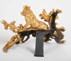 Fabulous Pair of 19th Century Louis XV Style D'ore Bronze Chenets/Andirons