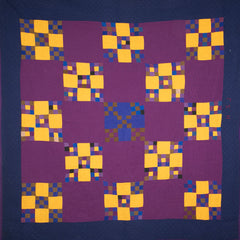 Amish "Nine Patch" Variation Pattern Quilt