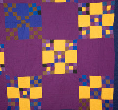 Amish "Nine Patch" Variation Pattern Quilt