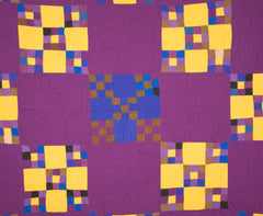 Amish "Nine Patch" Variation Pattern Quilt