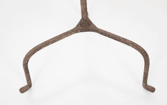 Handwrought Iron Pricket Stick now a Lamp with Crenulated Bobeche