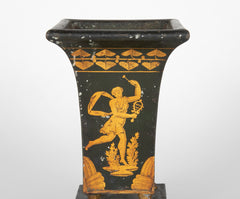 19th Century French Gilt Tole Urn Depicting Orpheus