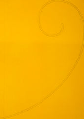 Robert Mangold Silkscreen "Yellow Curled Figure"