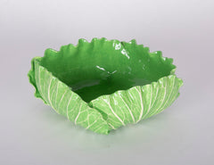 Square Ceramic Lettuce Ware Bowl by Dodie Thayer