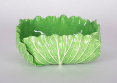 Square Ceramic Lettuce Ware Bowl by Dodie Thayer