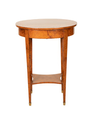 A Continental Neoclassical Style Amboyna Side Table