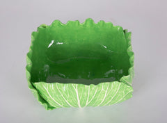 Square Ceramic Lettuce Ware Bowl by Dodie Thayer