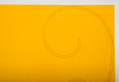 Robert Mangold Silkscreen "Yellow Curled Figure"