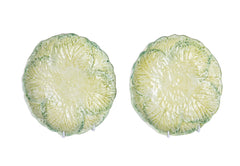 A Pair of Continental Lettuce Ware Plates