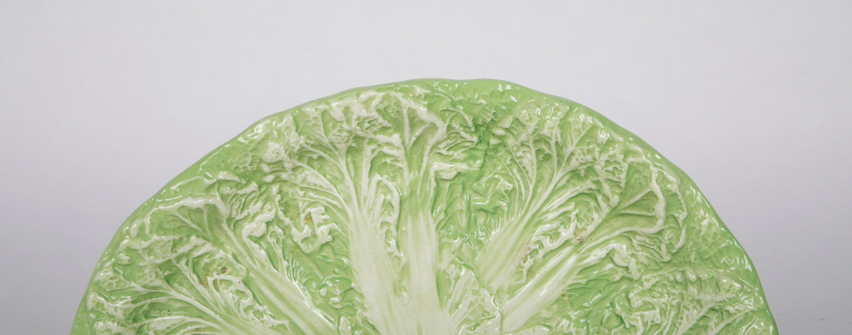 A 20th Century Continental Lettuce Ware Charger