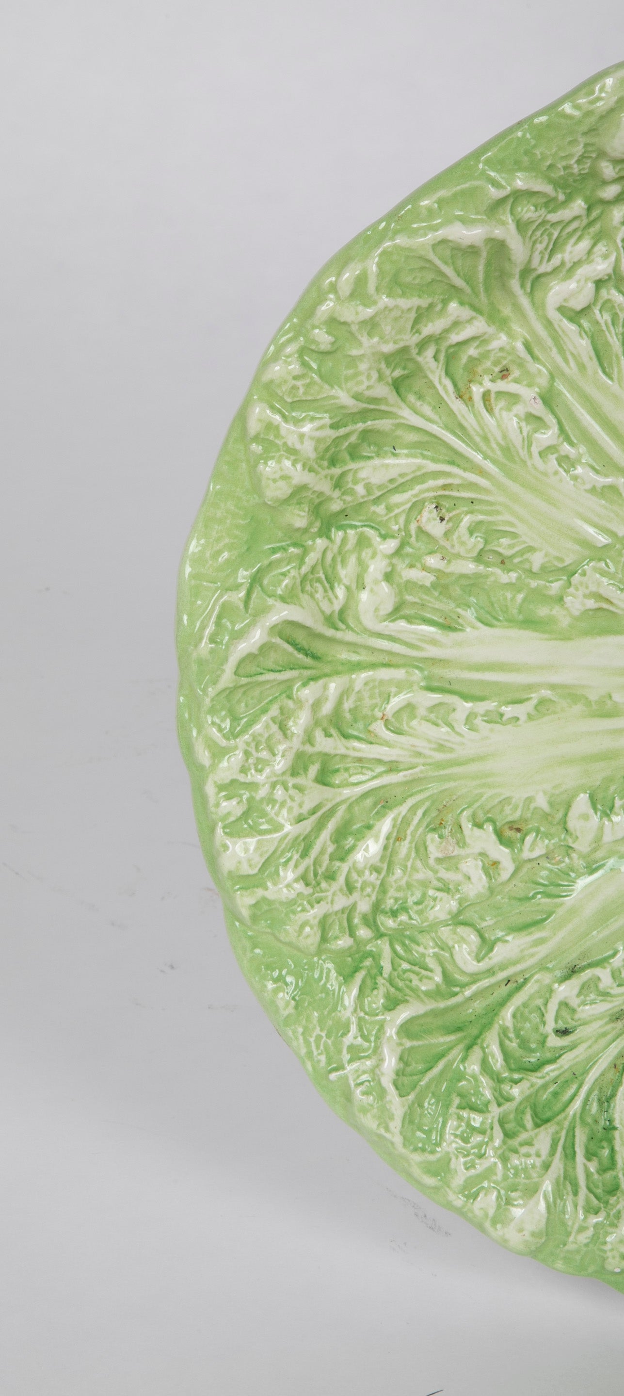 A 20th Century Continental Lettuce Ware Charger