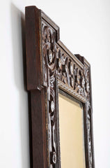 Carved Oak and Patinated Bronze Arts & Crafts Style Mirror