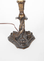 19th Century Bronze Candlestick now a Lamp