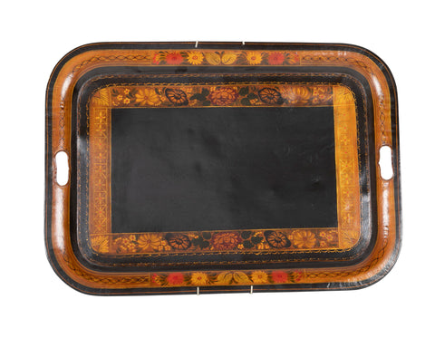 American Mid 19th Century Painted Tole Tray