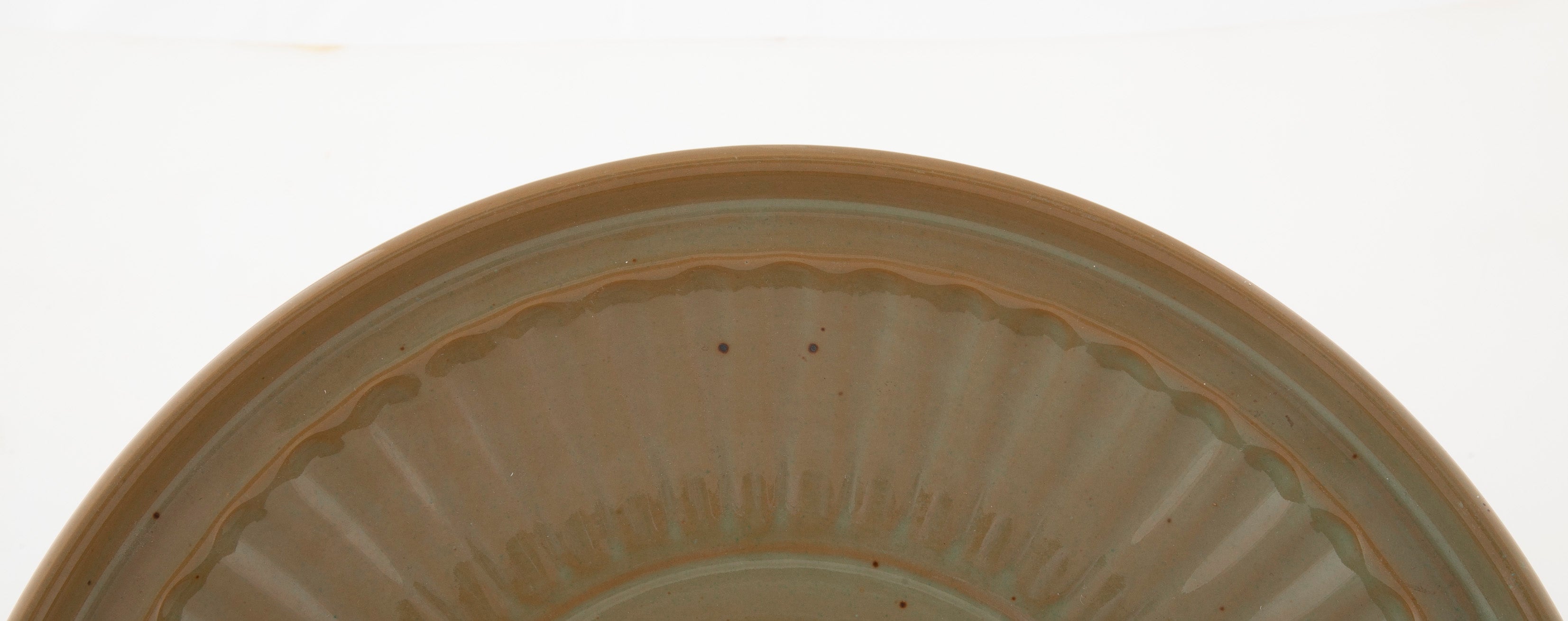 Large Heavily Glazed Chinese Shallow Bowl